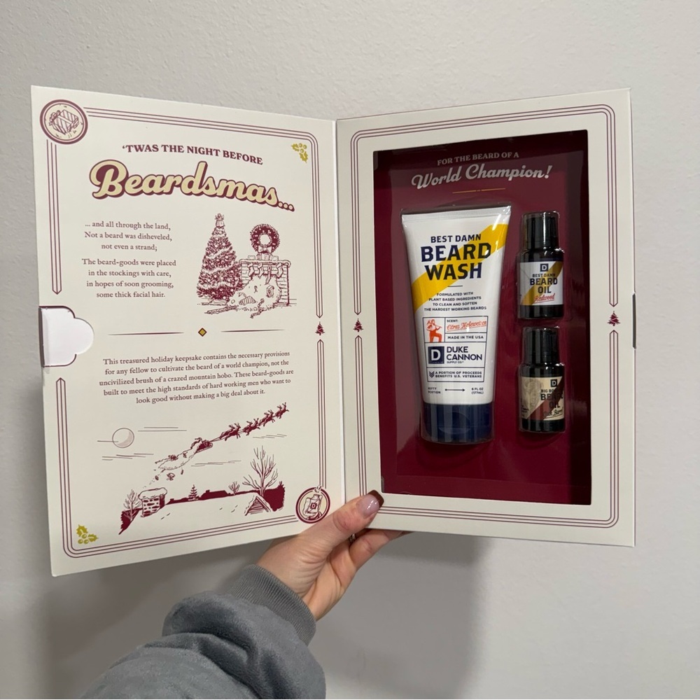 Duke Cannon The Beard That Stole Christmas Box Set: Beard Wash & Oil - Picture 2 of 4